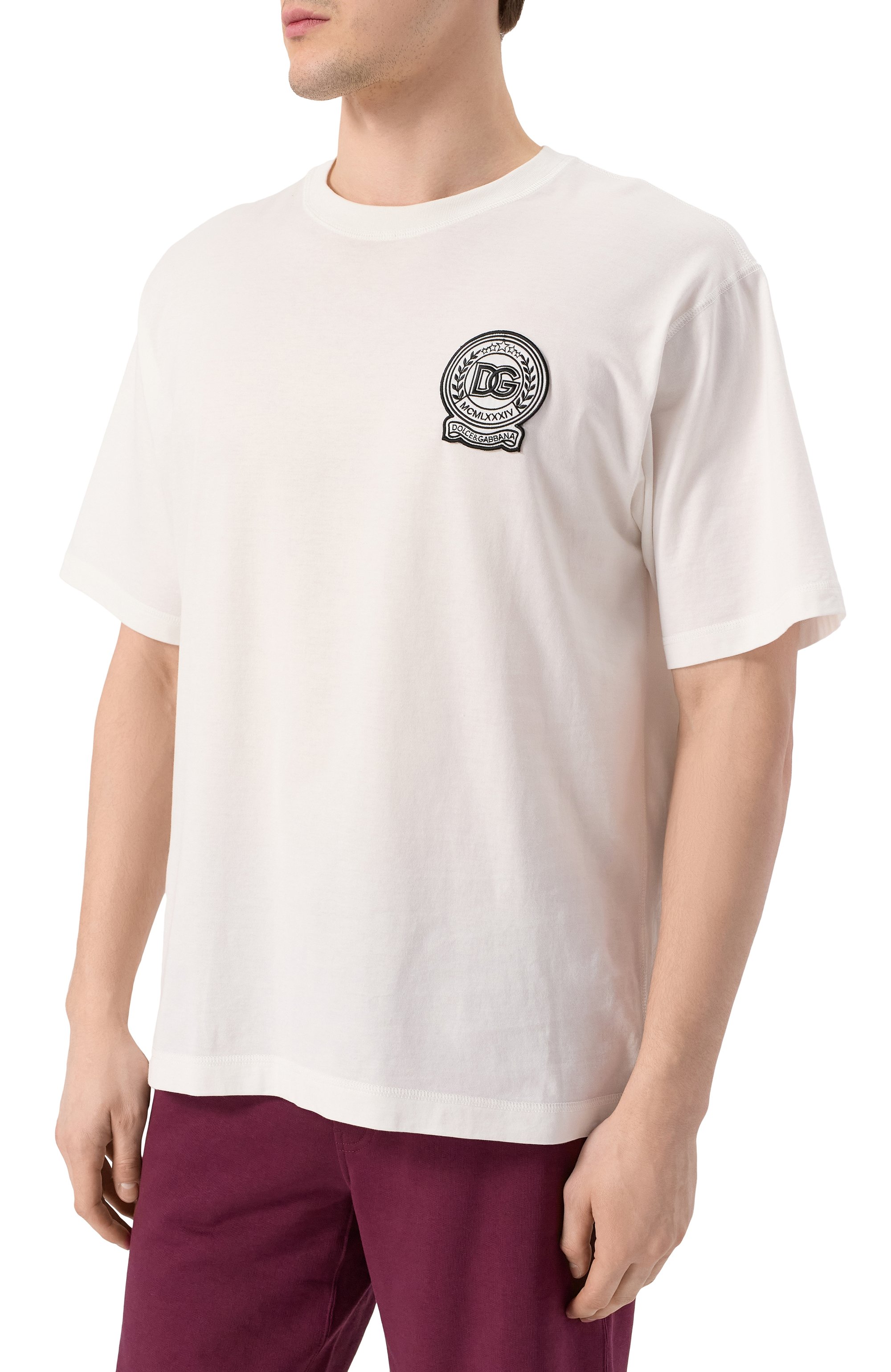 Хлопковая футболка DOLCE & GABBANA, арт. G8PN9Z/G7NYE, фото 3