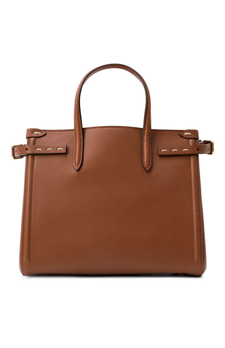 Женская сумка antibes small VALENTINO коричневого цвета, арт. 6W2B0R20/CVC | Фото 6 (Драгоценные камни: Проставлено; Размер: small; Ремень/цепочка: На ремешке; Материал сплава: Проставлено; Материал: Натуральная кожа)
