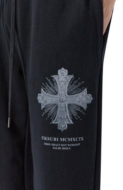 Хлопковые брюки KSUBI черного цвета по цене 29950 руб., арт. MSP26PA011, фото 5 Хлопковые брюки KSUBI, арт. MSP26PA011, фото 5