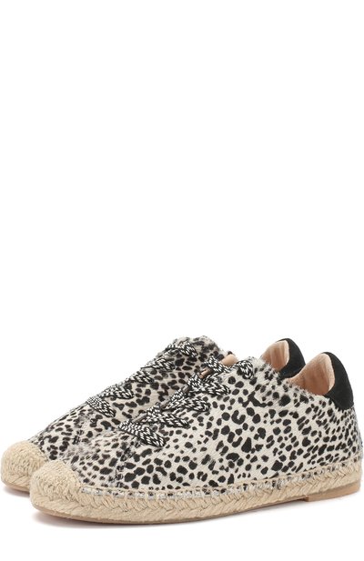 Эспадрильи с меховой отделкой на шнуровке MAISON MANGOSTAN, арт. GUARANA/CALF HAIR, фото 1