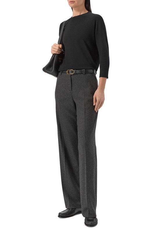 Кашемировый пуловер Loro Piana FAM9050 Чёрный  FAM9050 Фото 2