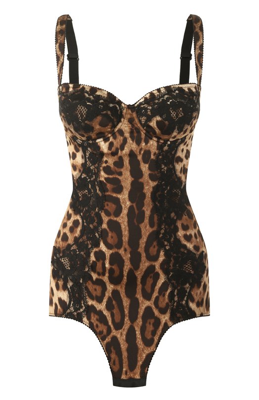 Боди из шелка и хлопка Dolce & Gabbana