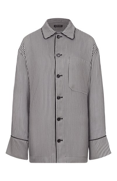 Женская рубашка из лиоцелла и шелка ANN DEMEULEMEESTER, арт. B0014007/FA737