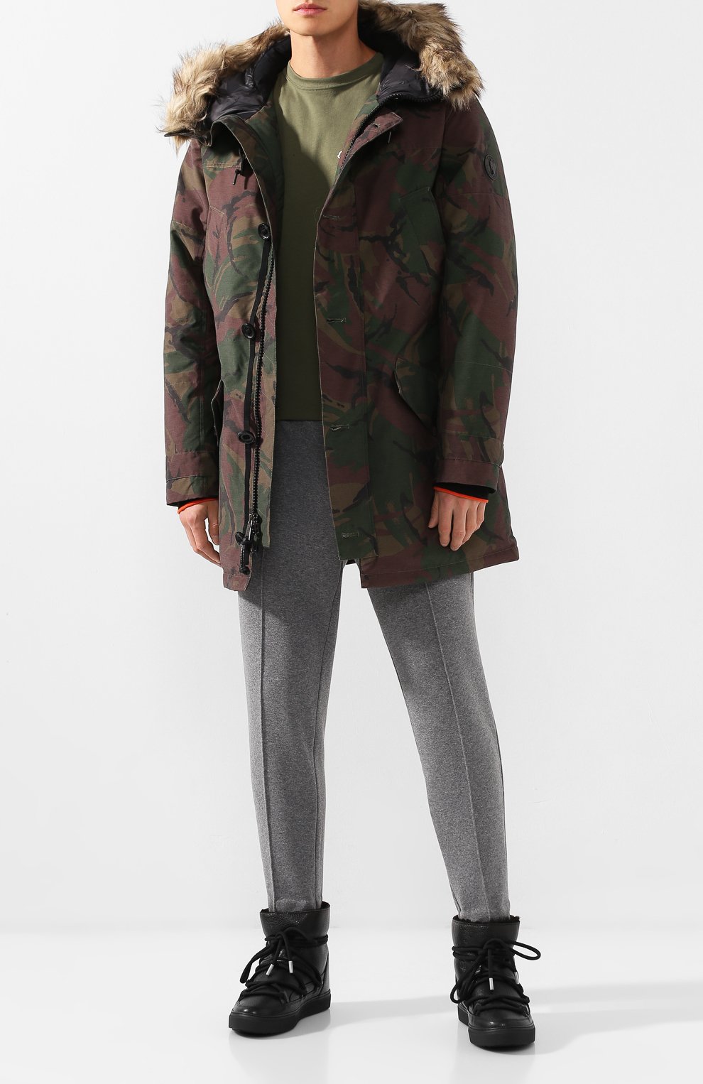 Пуховая парка POLO RALPH LAUREN хаки цвета по цене 67550 руб., арт. 710759968, фото 2 Пуховая парка POLO RALPH LAUREN, арт. 710759968, фото 2