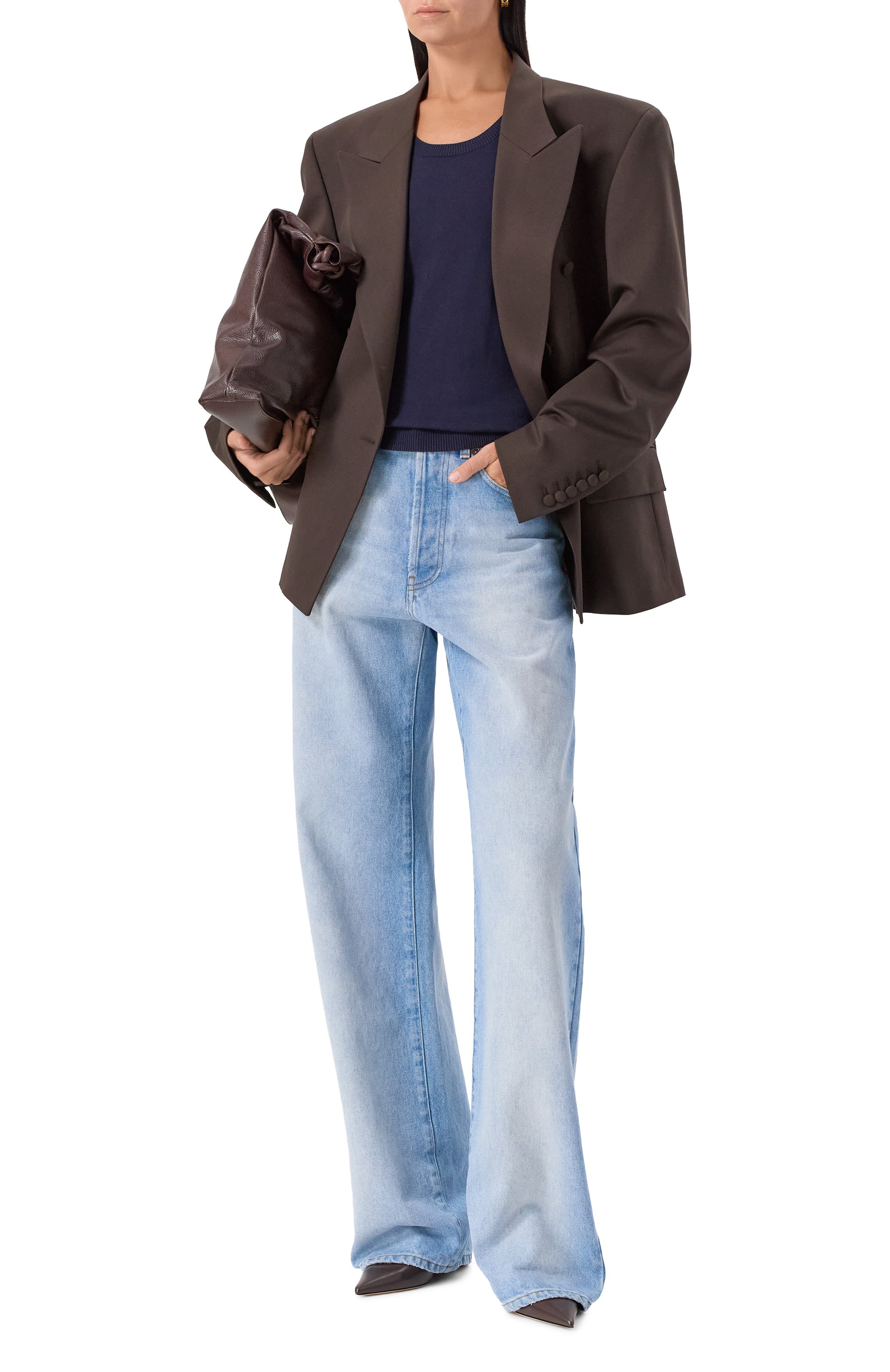 Майка из вискозы WEEKEND MAX MARA синего цвета по цене 19900 руб., арт. ASBUURG, фото 2 Майка из вискозы WEEKEND MAX MARA, арт. ASBUURG, фото 2