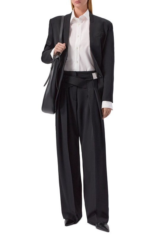 Шерстяные брюки The Attico 260WCP00286/WWW065AA Чёрный  260WCP00286/WWW065AA Фото 2