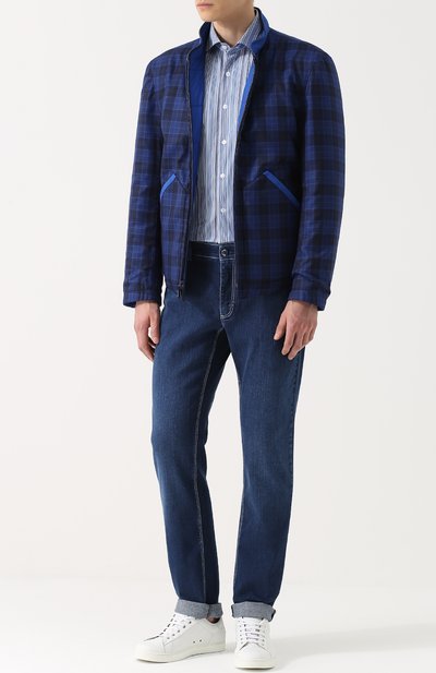 Джинсы прямого кроя с контрастной прострочкой ZILLI, арт. 613N070002, фото 2