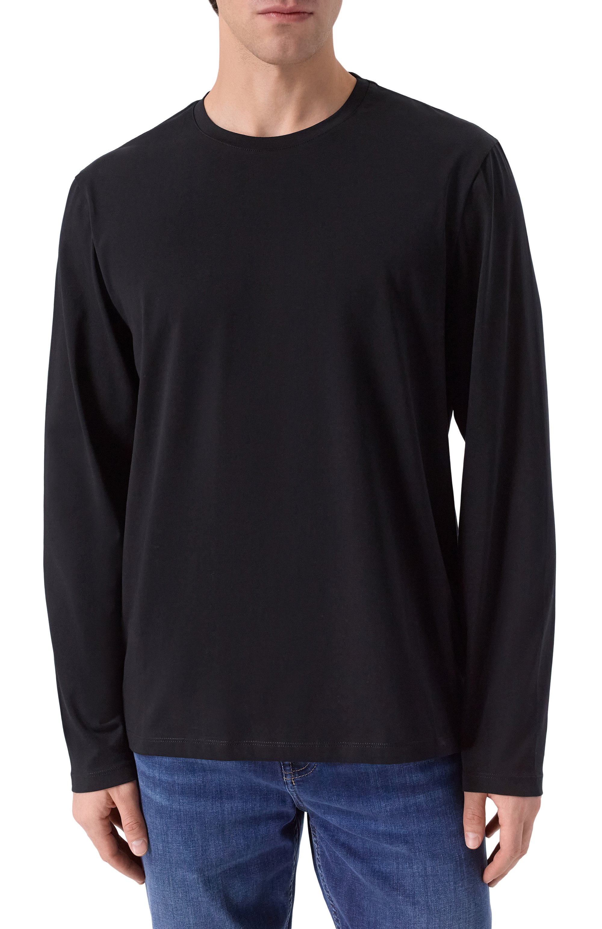 Хлопковый лонгслив 7 FOR ALL MANKIND, арт. 7MLS1237-BLK, фото 3