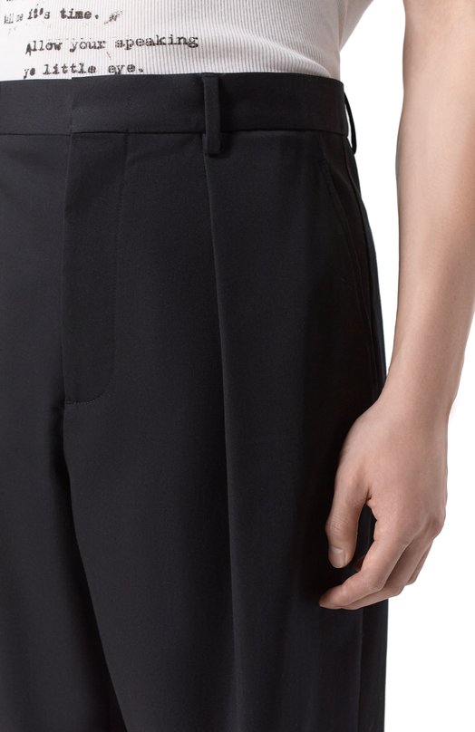 Хлопковые брюки Ann Demeulemeester B0013735/FA709 Чёрный  B0013735/FA709 Фото 5