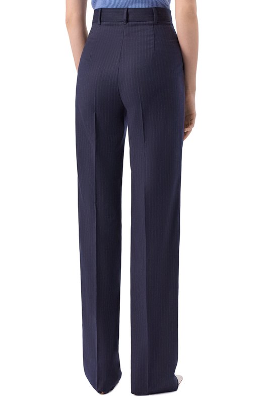 Шерстяные брюки Max Mara Studio MEDIUM Синий  MEDIUM Фото 4