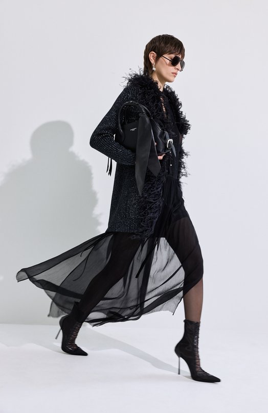 Шелковые шорты Ann Demeulemeester B0013990/FA731 Чёрный  B0013990/FA731 Фото 6