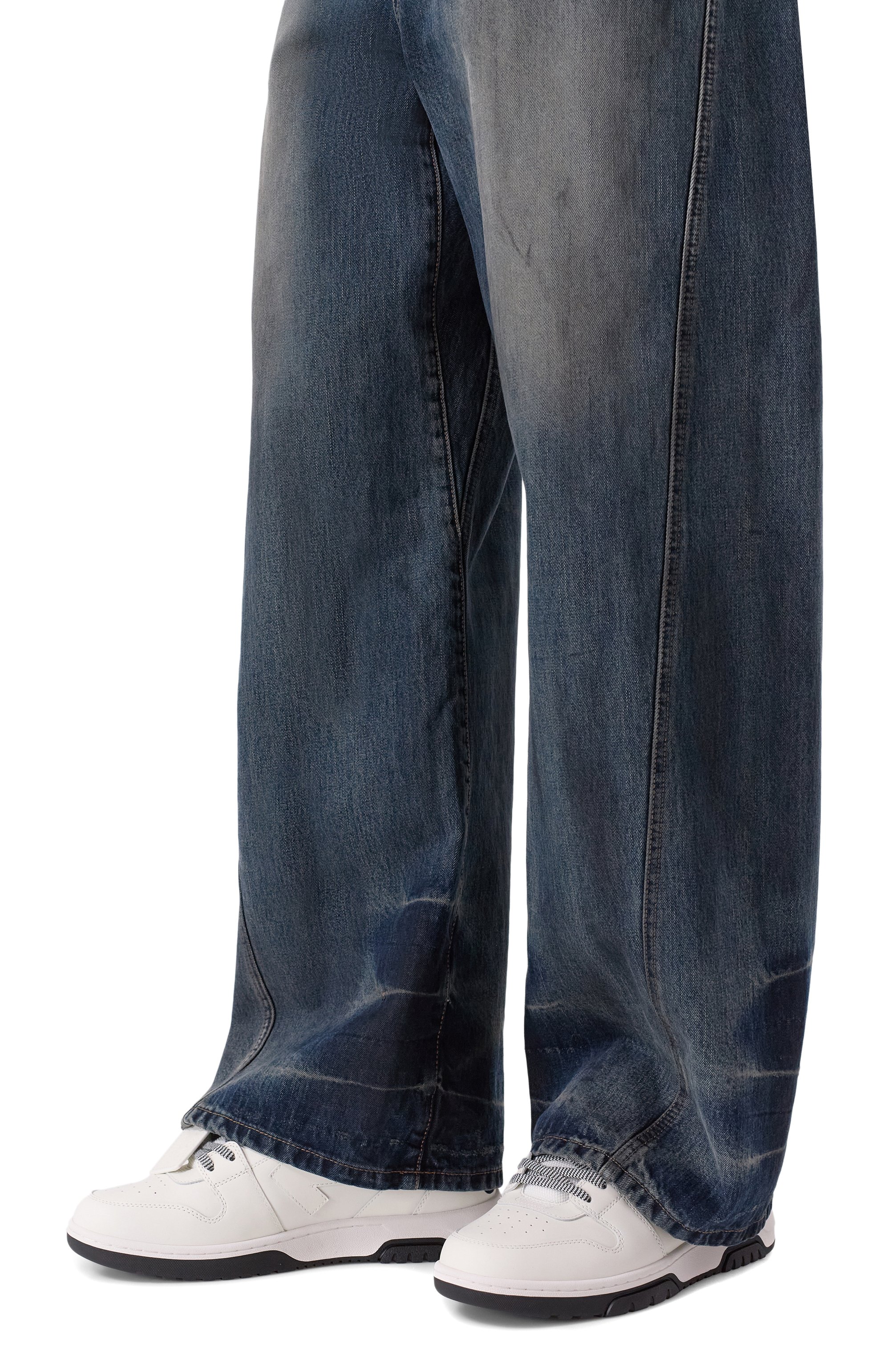 Кожаные кеды out of office OFF-WHITE, арт. 0MIA189F25LEA006, фото 3