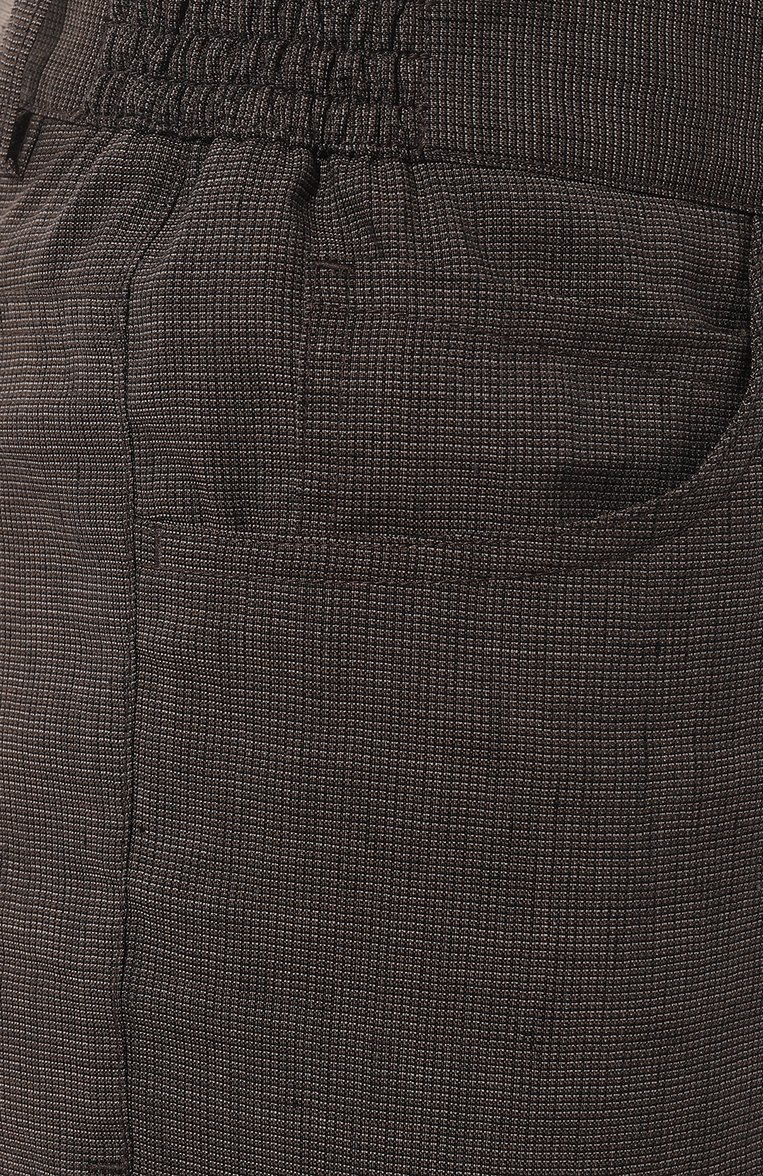 Мужские брюки из шерсти и льна STEFANO RICCI коричневого цвета, арт. M1T2400320/T016HC | Фото 5 (Длина (брюки, джинсы): Стандартные; Материал внешний: Шерсть, Лен; Случай: Повседневный; Стили: Кэжуэл; Автоматизация ТО: Проставлено; Автоматизация состава: Проставлено)