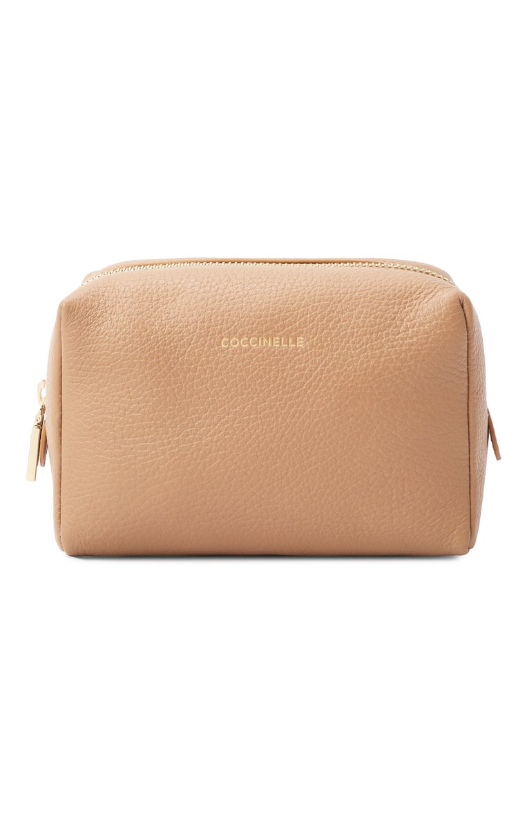 Женская кожаная косметичка trousse COCCINELLE бежевого цвета, арт. E5MT525F701 | Фото 1 (Нос: Не проставлено; Материал: Натуральная кожа)