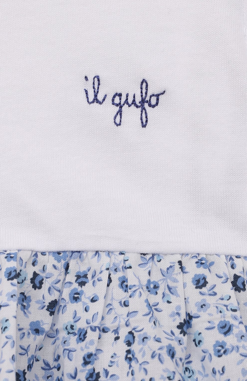 Комплект из топа и шорт IL GUFO голубого цвета по цене 10600 руб., арт. P23DP386C4093/6M-9M, фото 4 Комплект из топа и шорт IL GUFO, арт. P23DP386C4093/6M-9M, фото 4