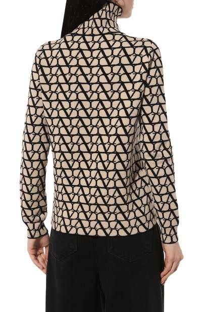 Шерстяная водолазка VALENTINO бежевого цвета по цене 183500 руб., арт. 3B3KC47J84K, фото 4 Шерстяная водолазка VALENTINO, арт. 3B3KC47J84K, фото 4