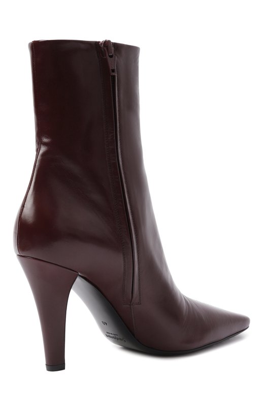 Кожаные ботильоны Jill 95 Saint Laurent 806674/AAEHW Бордовый  806674/AAEHW Фото 5