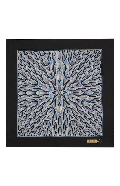 Шелковый платок ZILLI серого цвета по цене 8995 руб., арт. 50709/HANDKERCHIEFS, фото 3 Шелковый платок ZILLI, арт. 50709/HANDKERCHIEFS, фото 3