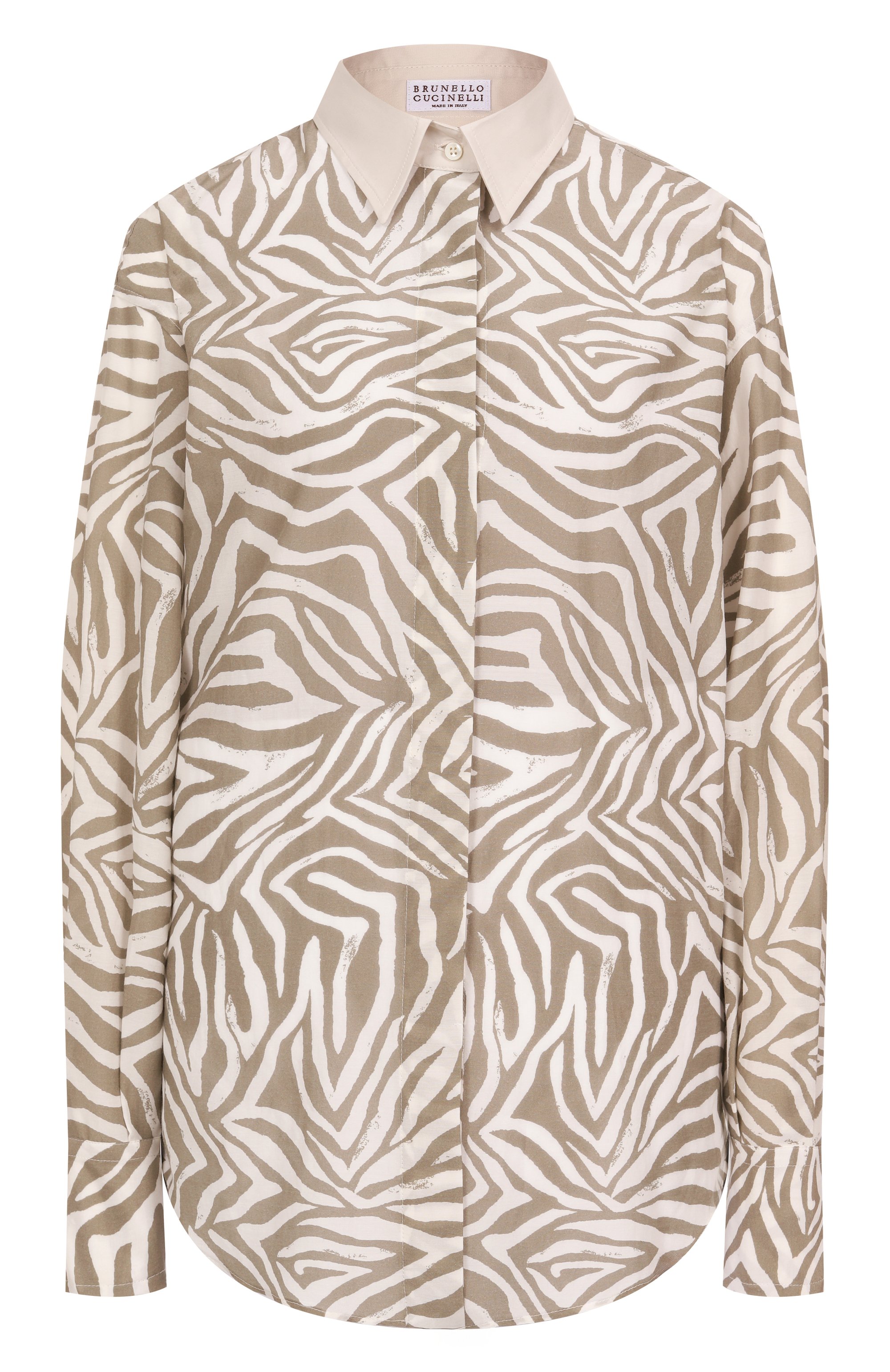 Рубашка из хлопка и шелка BRUNELLO CUCINELLI, арт. MQ996RA406, фото 1