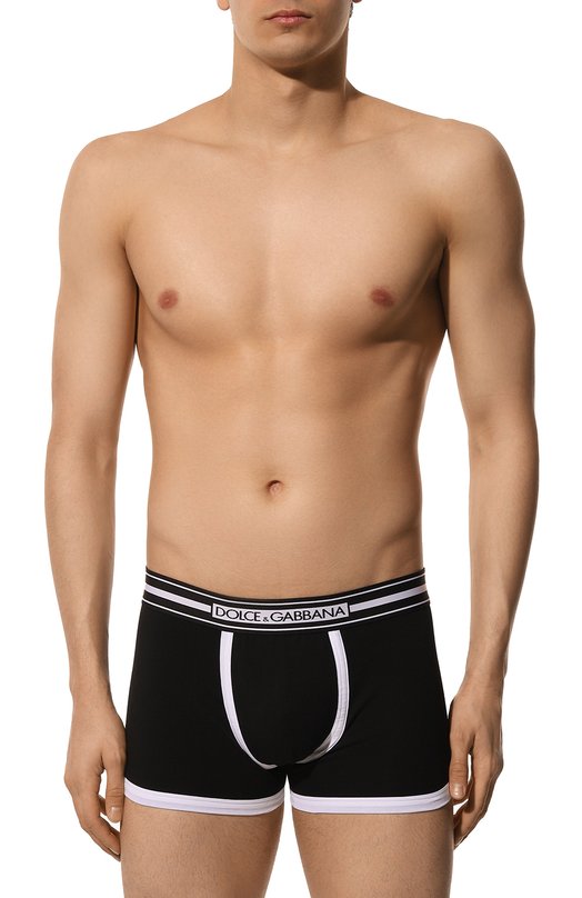 Хлопковые боксеры Dolce & Gabbana M4F36J/FUECH Чёрный  M4F36J/FUECH Фото 2