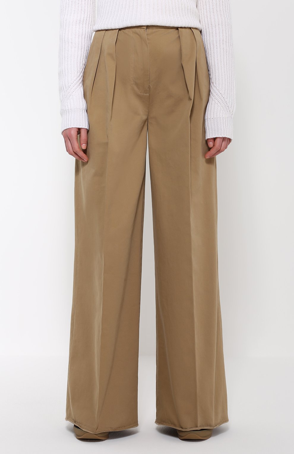 Широкие брюки с завышенной талией и защипами MONCLER, арт. B2-093-16416-00-57950, фото 3