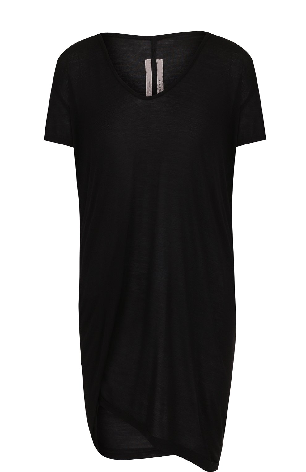 Удлиненная футболка из смеси вискозы и шелка RICK OWENS, арт. RP18F4206/JS, фото 1