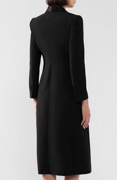 Шерстяное пальто DOLCE & GABBANA черного цвета по цене 385500 руб., арт. F0Y77T/FUCEG, фото 4 Шерстяное пальто DOLCE & GABBANA, арт. F0Y77T/FUCEG, фото 4