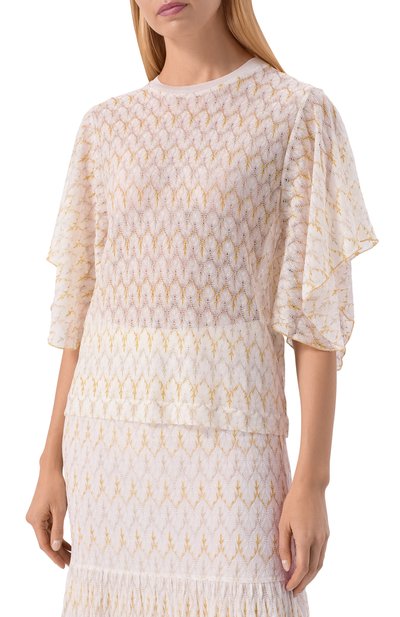 Пуловер из вискозы MISSONI белого цвета по цене 98850 руб., арт. DS26SK12/BR015X, фото 3 Пуловер из вискозы MISSONI, арт. DS26SK12/BR015X, фото 3