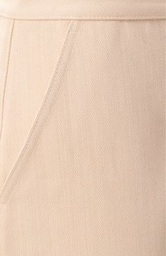 Женские джинсы JIL SANDER кремового цвета, арт. J02KA0267/J45257 | Фото 6 (Драгоценные камни: Проставлено; Длина (брюки, джинсы): Стандартные; Материал внешний: Хлопок, Деним; Материал сплава: Проставлено; Стили: Кэжуэл; Силуэт Ж (брюки и джинсы): Прямые; Кросс-КТ: Деним)