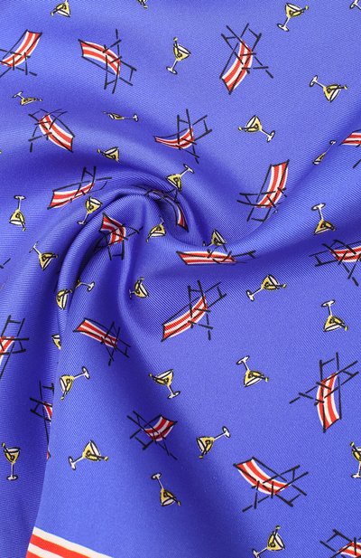 Шелковый платок DOLCE & GABBANA синего цвета по цене 15600 руб., арт. GR412E/G0T29, фото 2 Шелковый платок DOLCE & GABBANA, арт. GR412E/G0T29, фото 2