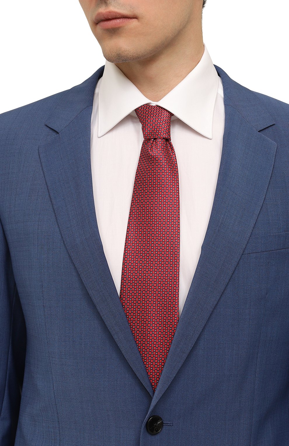 Комплект из галстука и платка STEFANO RICCI красного цвета по цене 43950 руб., арт. DH/49100, фото 2 Комплект из галстука и платка STEFANO RICCI, арт. DH/49100, фото 2