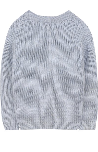 Кардиган крупной вязки на пуговицах с пайетками ARMANI JUNIOR голубого цвета по цене 19950 руб., арт. 6Y3E74/3MFGZ/4A-10A, фото 2 Кардиган крупной вязки на пуговицах с пайетками ARMANI JUNIOR, арт. 6Y3E74/3MFGZ/4A-10A, фото 2