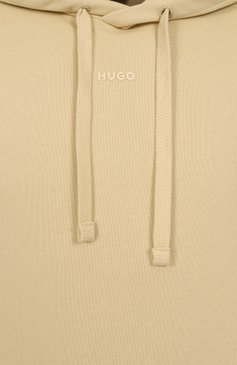 Мужской хлопковое худи HUGO желтого цвета, арт. 50486478 | Фото 6 (Материал внешний: Хлопок; Материал сплава: Проставлено; Рукава: Длинные; Драгоценные камни: Проставлено; Длина (для топов): Стандартные; Мужское Кросс-КТ: Худи-одежда; Принт: Без принта; Стили: Кэжуэл)