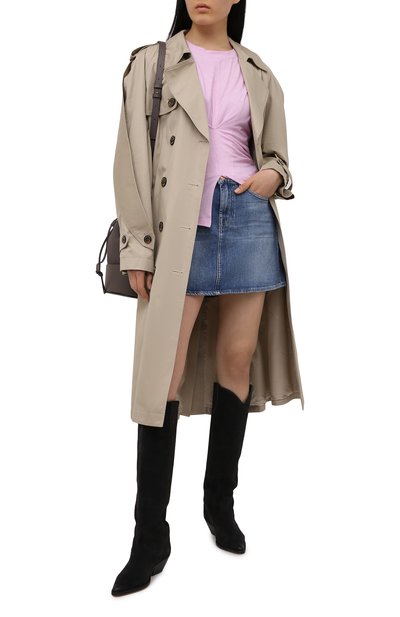 Джинсовая юбка 7 FOR ALL MANKIND синего цвета по цене 14800 руб., арт. JSQFA500MI, фото 2 Джинсовая юбка 7 FOR ALL MANKIND, арт. JSQFA500MI, фото 2