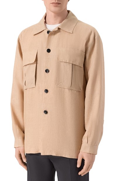 Льняная рубашка KITON, арт. UMC013H0921107, фото 3