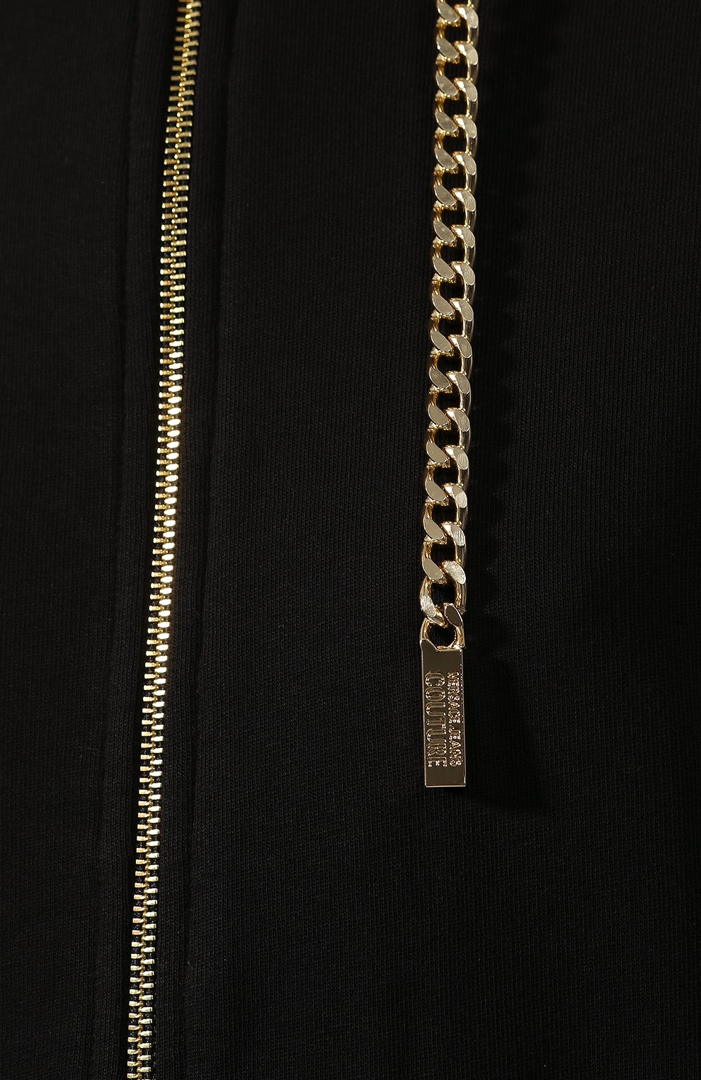 Хлопковая толстовка VERSACE JEANS COUTURE черного цвета по цене 27800 руб., арт. B6HUA782-UDP306 8B/36604, фото 5 Хлопковая толстовка VERSACE JEANS COUTURE, арт. B6HUA782-UDP306 8B/36604, фото 5