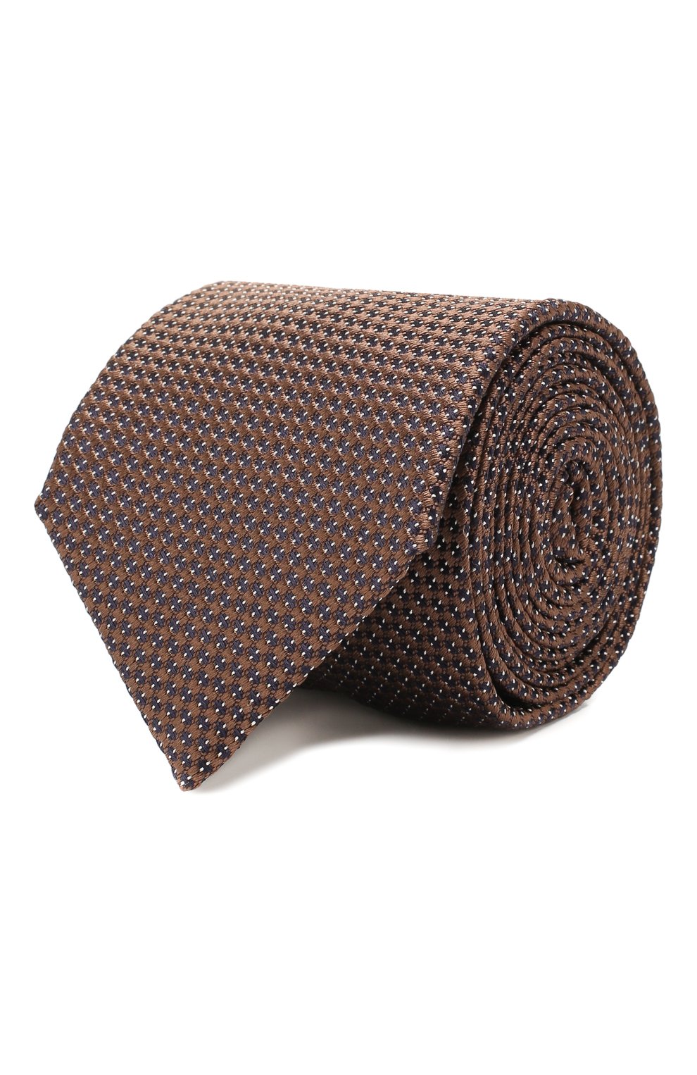 Шелковый галстук CORNELIANI коричневого цвета по цене 11050 руб., арт. 85U302-0120321/00, фото 1 Шелковый галстук CORNELIANI, арт. 85U302-0120321/00, фото 1