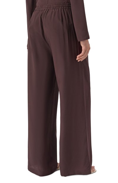 Шелковые брюки P.A.R.O.S.H. коричневого цвета по цене 56500 руб., арт. D230730/SWEET26, фото 4 Шелковые брюки P.A.R.O.S.H., арт. D230730/SWEET26, фото 4