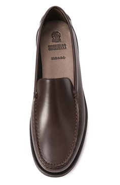 Женские кожаные лоферы BRUNELLO CUCINELLI коричневого цвета, арт. MZVNG2869 | Фото 6 (Драгоценные камни: Проставлено; Каблук высота: Низкий; Материал внутренний: Натуральная кожа; Подошва: Плоская; Материал внешний: Натуральная кожа; Материал сплава: Проставлено)