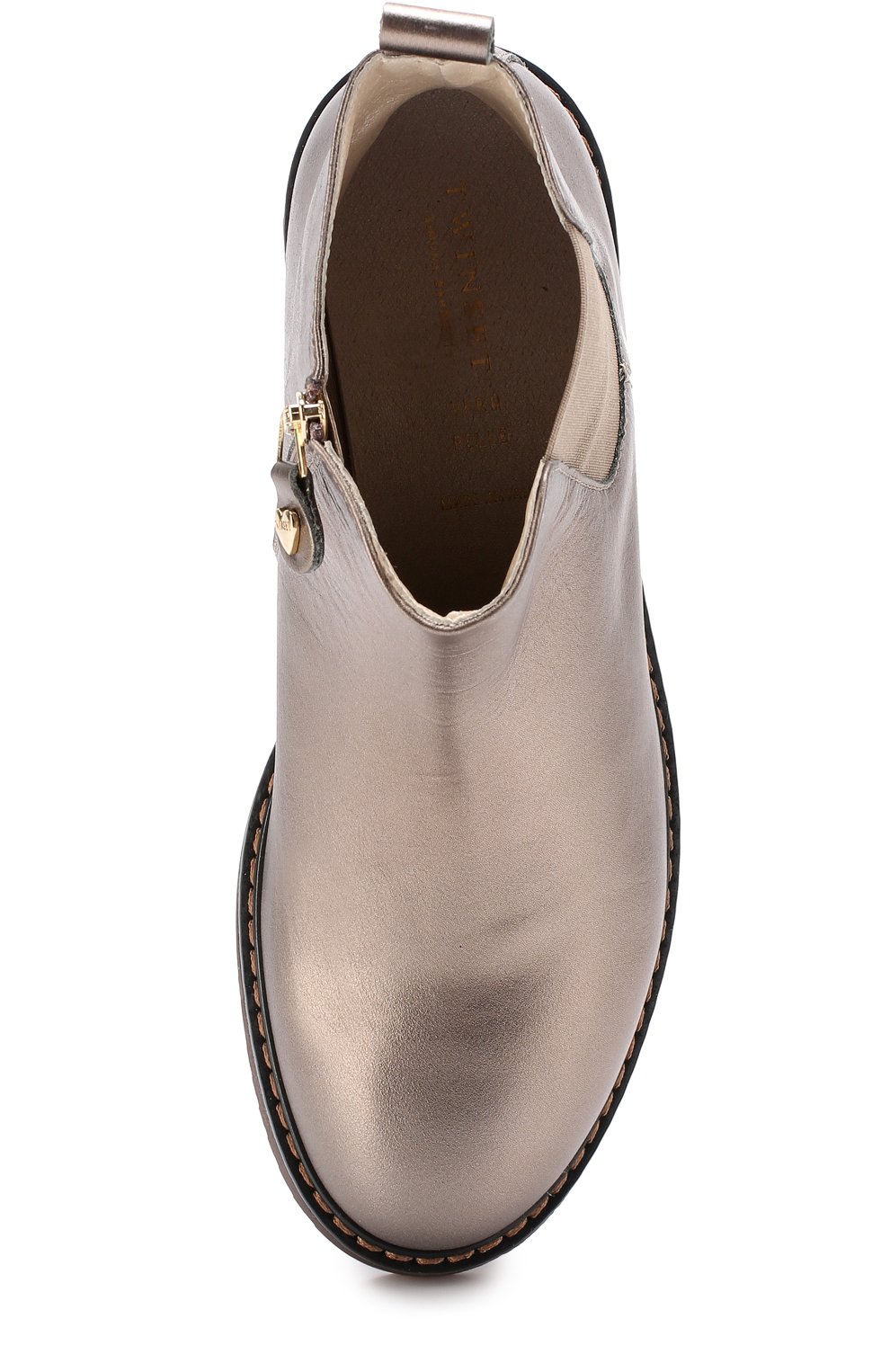 Ботинки из металлизированной кожи с эластичной вставкой TWINSET, арт. HA78AC/35-40, фото 4