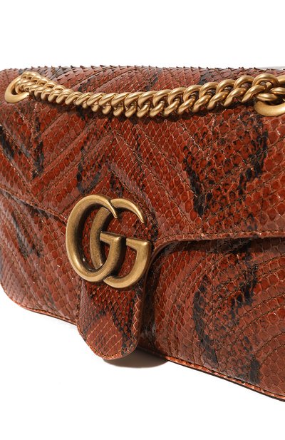 Сумка gg marmont small из кожи питона GUCCI, арт. 443497 LU3NT, фото 3