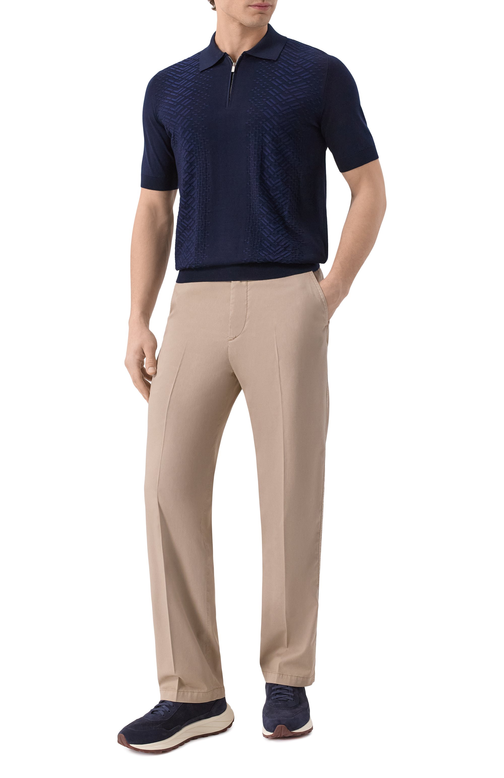 Поло из шелка и хлопка ZILLI, арт. KZP002M0145VSHC00/, фото 2