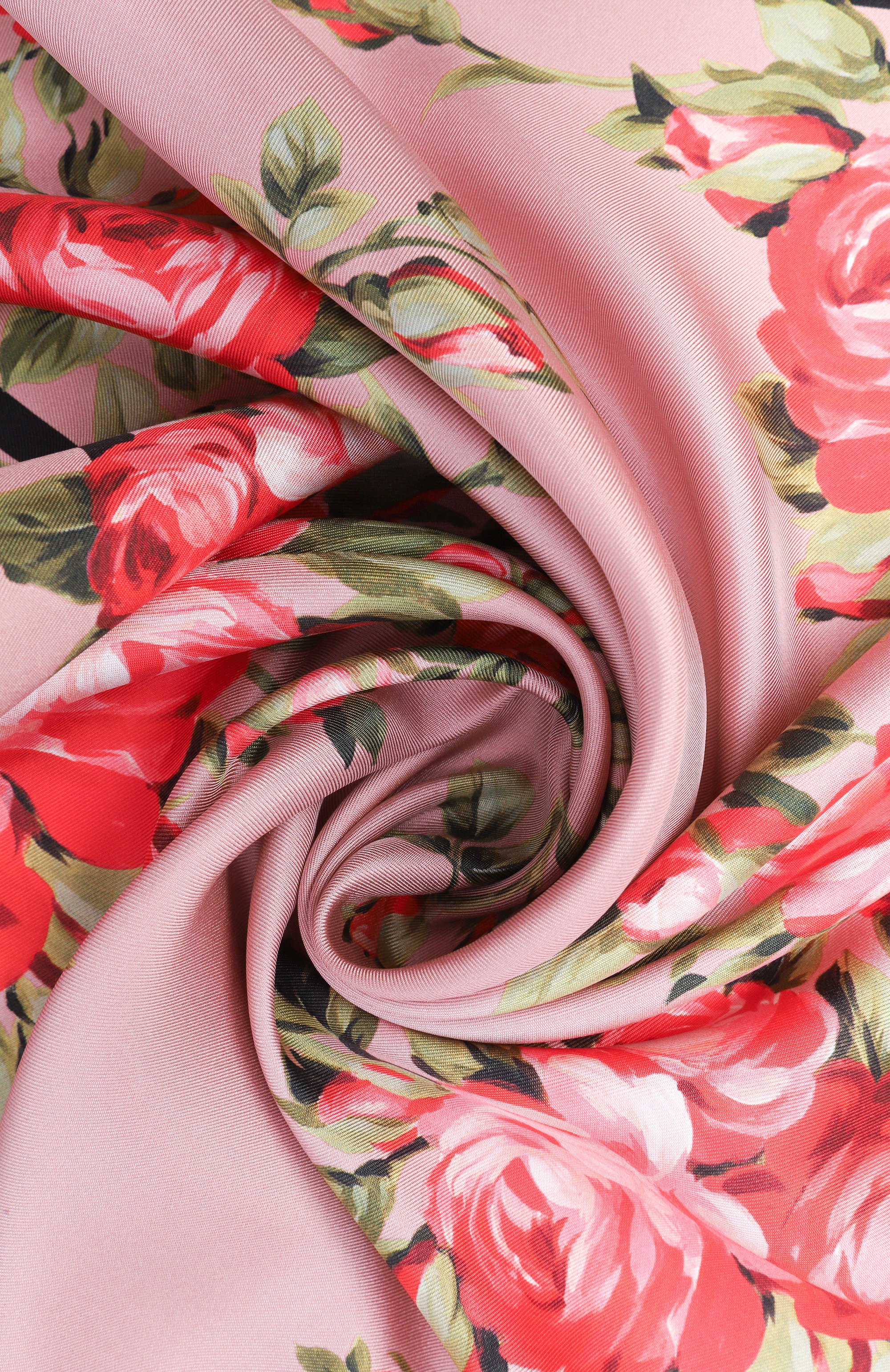 Шелковый платок DOLCE & GABBANA розового цвета по цене 56500 руб., арт. FN092R/GDDPM, фото 3 Шелковый платок DOLCE & GABBANA, арт. FN092R/GDDPM, фото 3