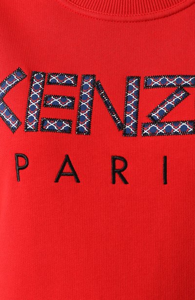 Хлопковый свитшот KENZO красного цвета по цене 31300 руб., арт. FA52SW707962, фото 5 Хлопковый свитшот KENZO, арт. FA52SW707962, фото 5