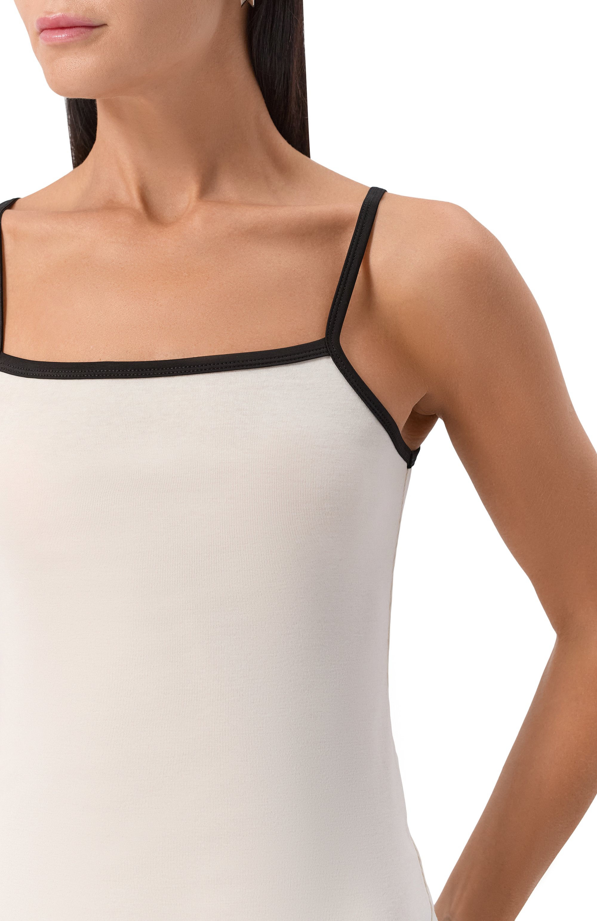 Хлопковый топ AYA MUSE молочного цвета по цене 19950 руб., арт. AMSS25146, фото 5 Хлопковый топ AYA MUSE, арт. AMSS25146, фото 5