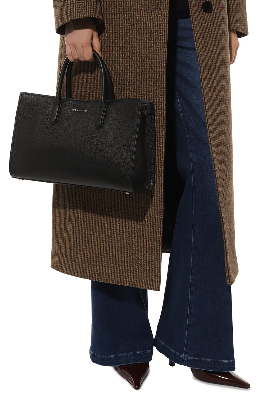 Сумка scarlett medium MICHAEL MICHAEL KORS черного цвета по цене 31950 руб., арт. 30F4GETS2L, фото 2 Сумка scarlett medium MICHAEL MICHAEL KORS, арт. 30F4GETS2L, фото 2