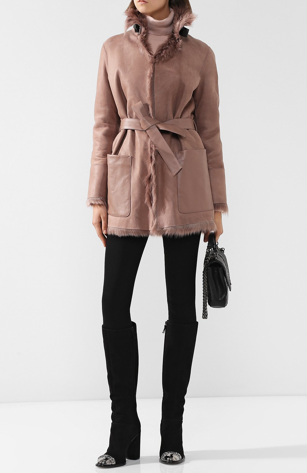 Дубленка на меховой подкладке с поясом BELSTAFF, арт. 72050459/L81N0400, фото 2