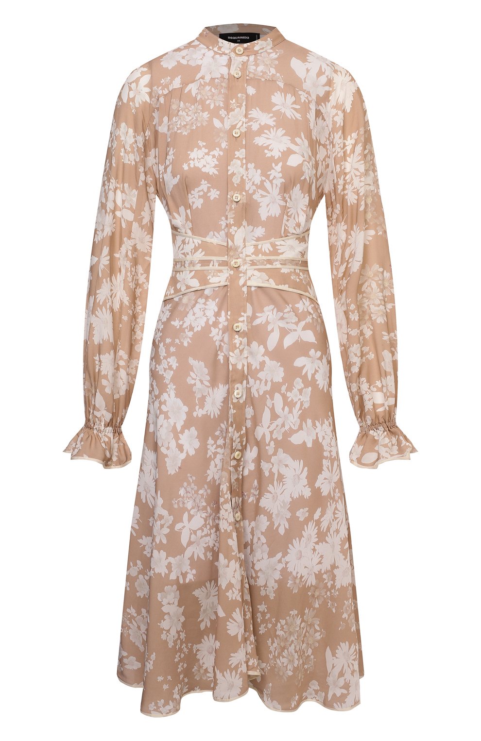Платье из вискозы DSQUARED2 бежевого цвета по цене 106500 руб., арт. S72CV0271/S54264, фото 1 Платье из вискозы DSQUARED2, арт. S72CV0271/S54264, фото 1