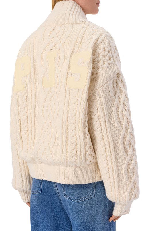 Шерстяной бомбер Parajumpers 25WMPWHYAK31 Кремовый  25WMPWHYAK31 Фото 4