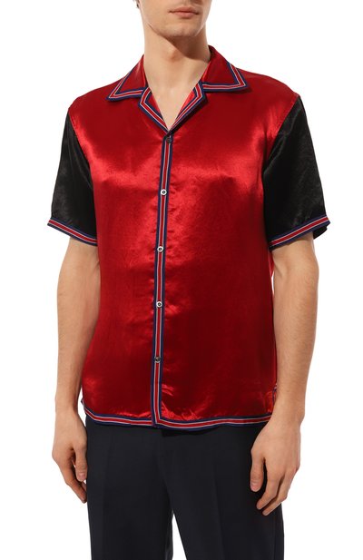 Рубашка из вискозы и льна GUCCI, арт. 568300 ZABX9, фото 3